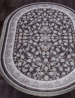 Ковер Иранский Farsi 1200 G256 dark grey овал